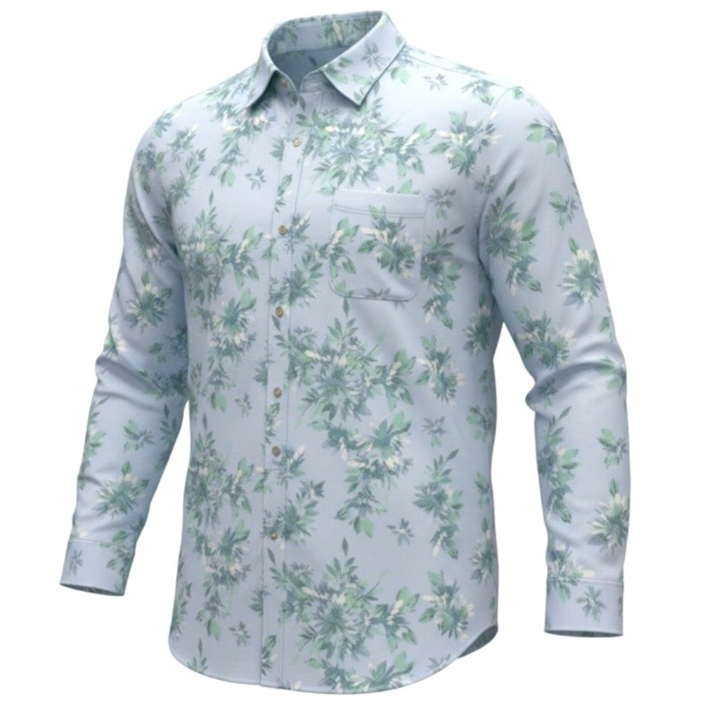 Tommy Bahama Shirt Men 3XLB Spa Blue San Lucio Bloom To Spare IslandZone Floral